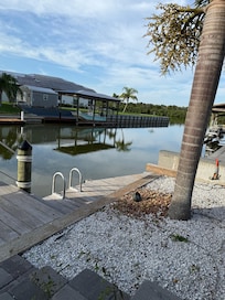 Broke outside light. Flickers when rains