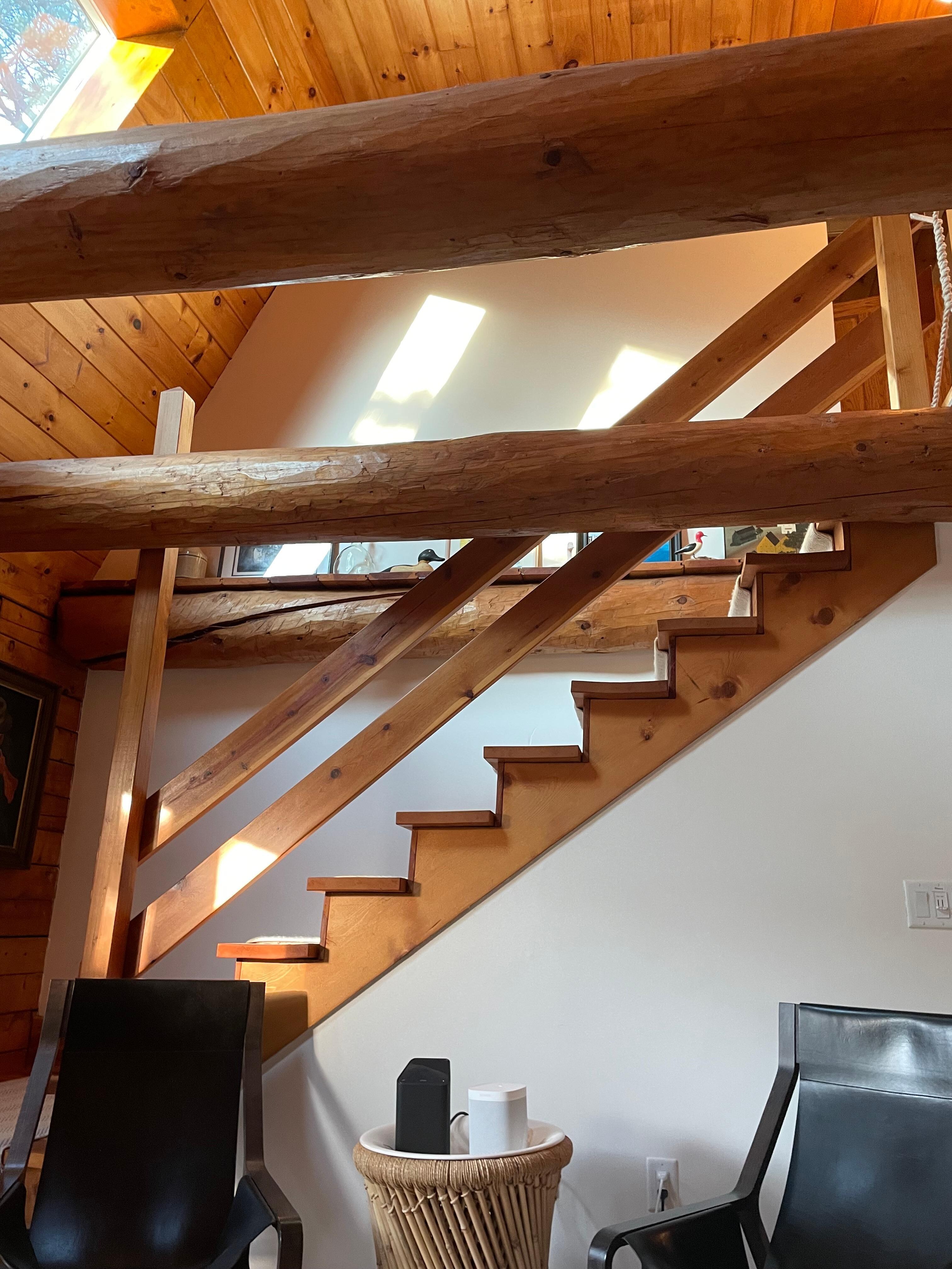 Open stairway to upper level 