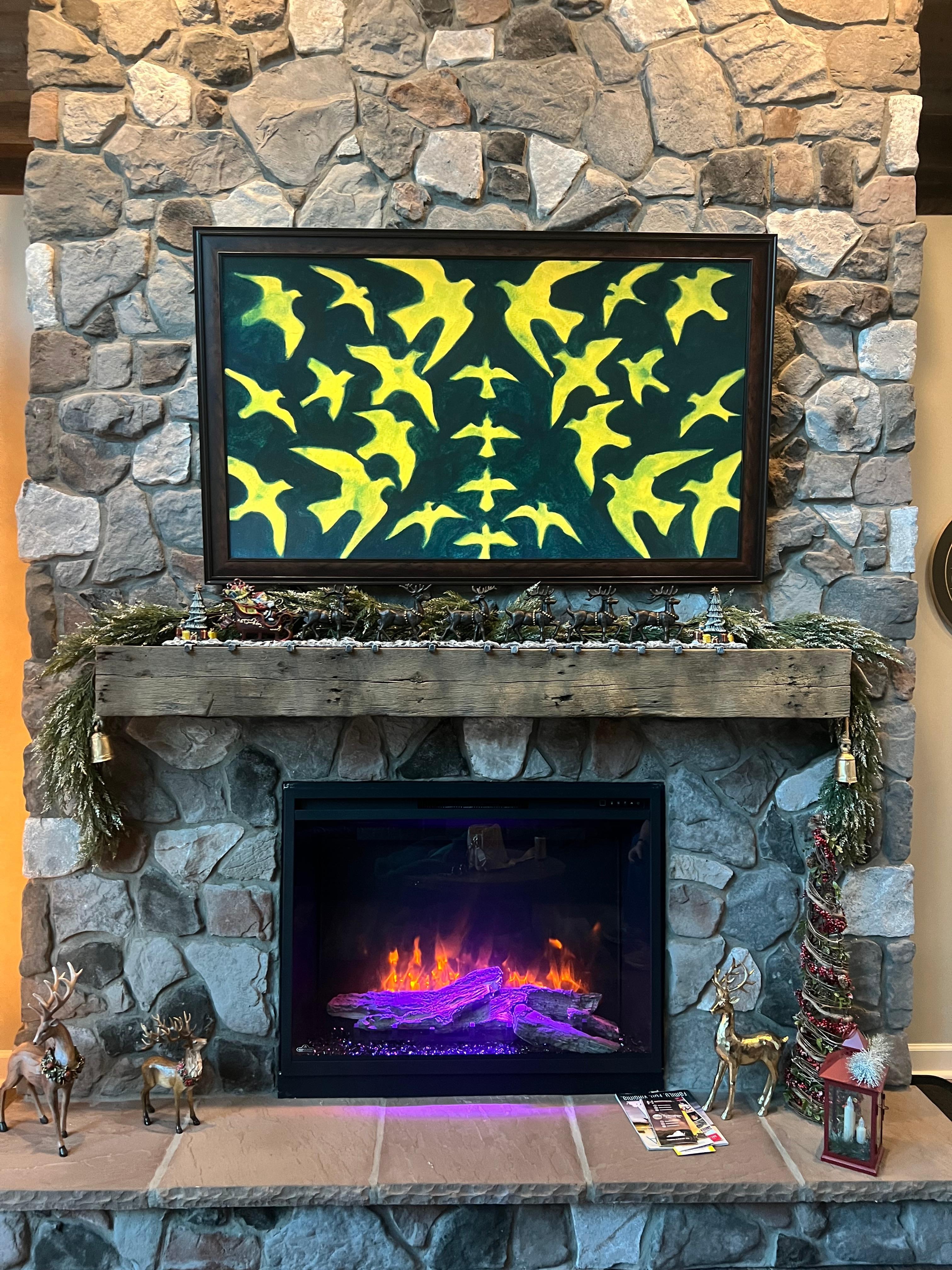 Beautiful cozy gas logs