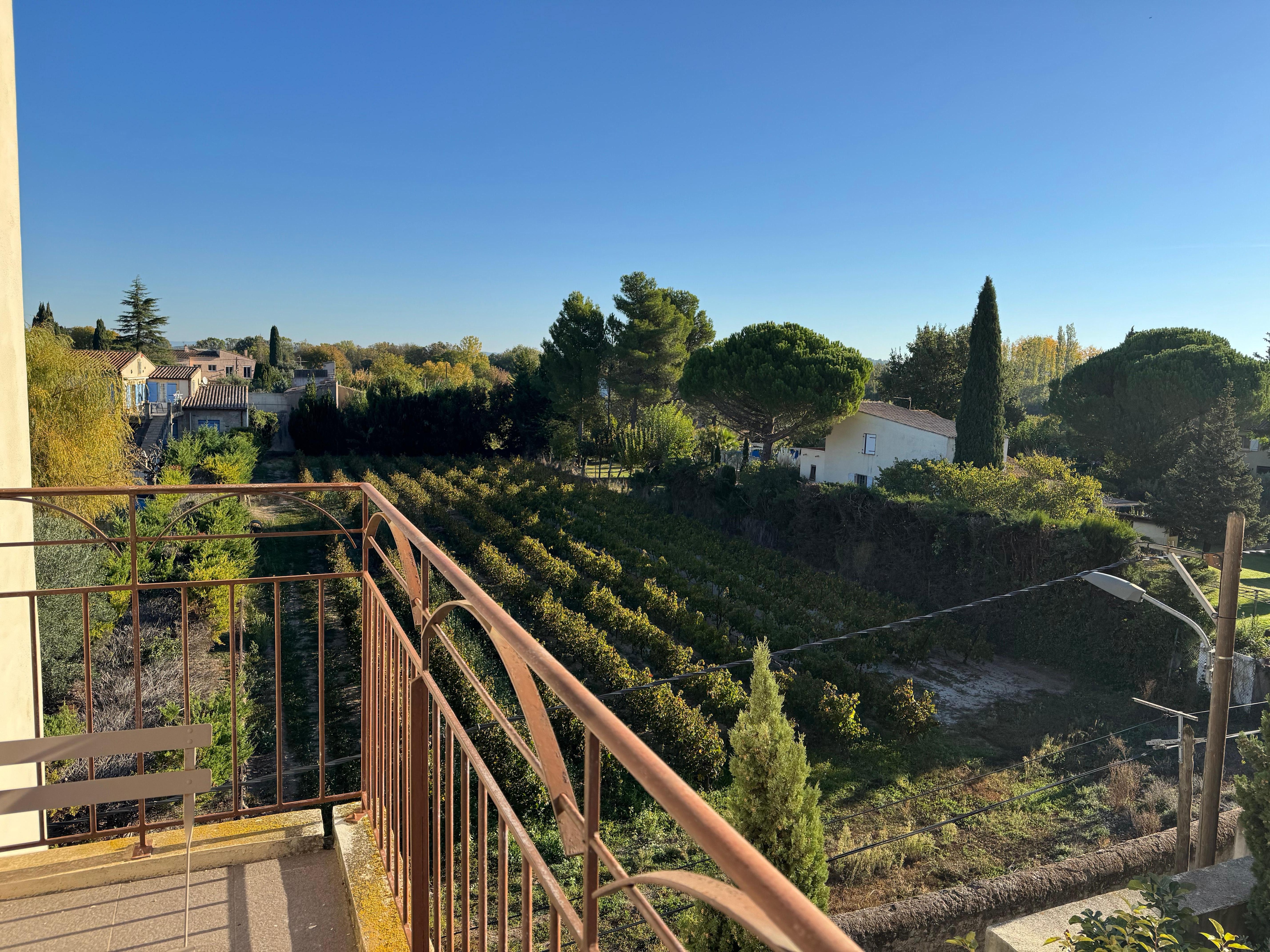 Balcony to the left.