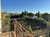 Balcony to the left.