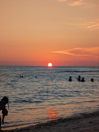 Sunset from beach access at the end of the street - 2 blocks.