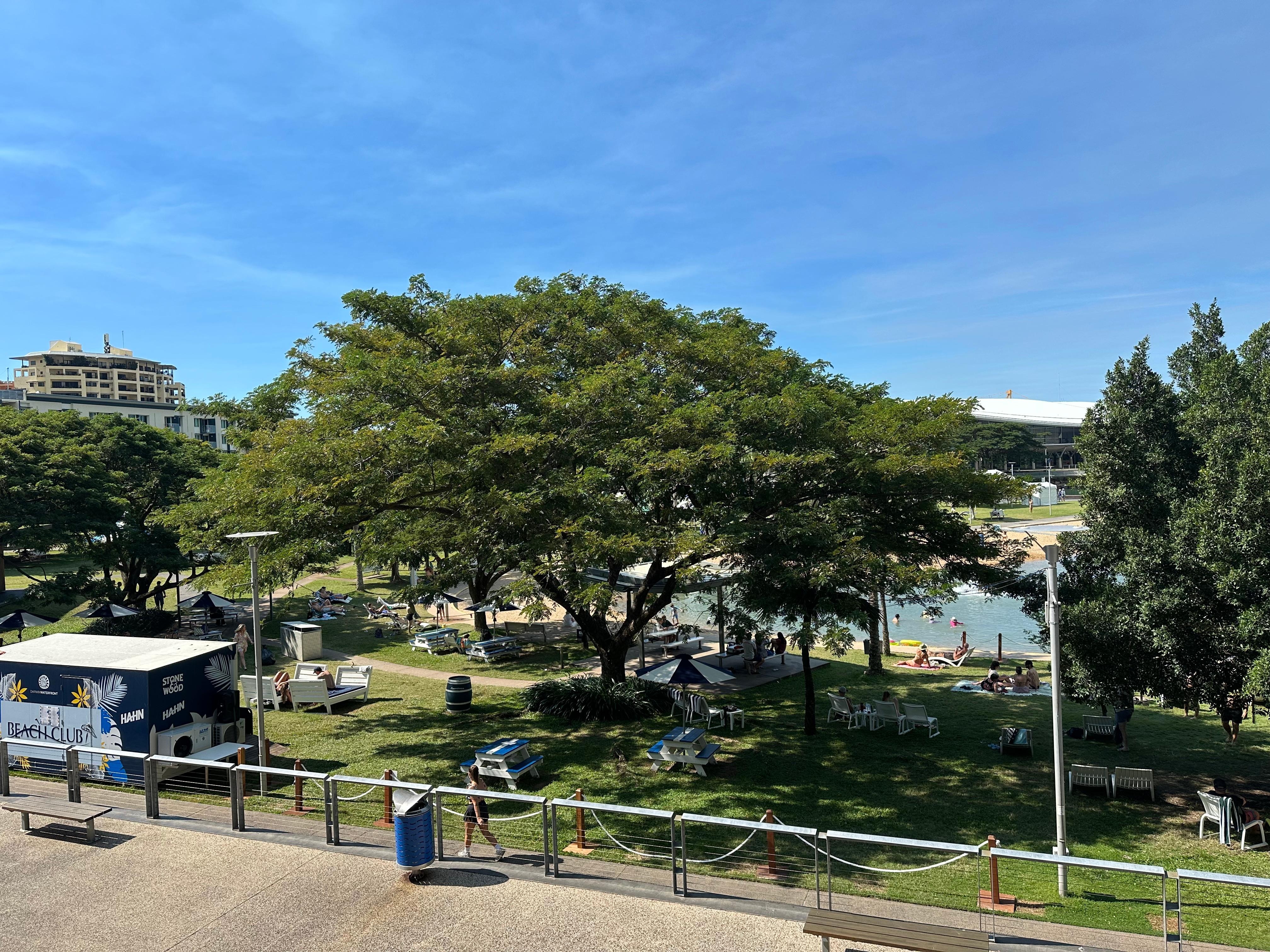 View over the lagoon