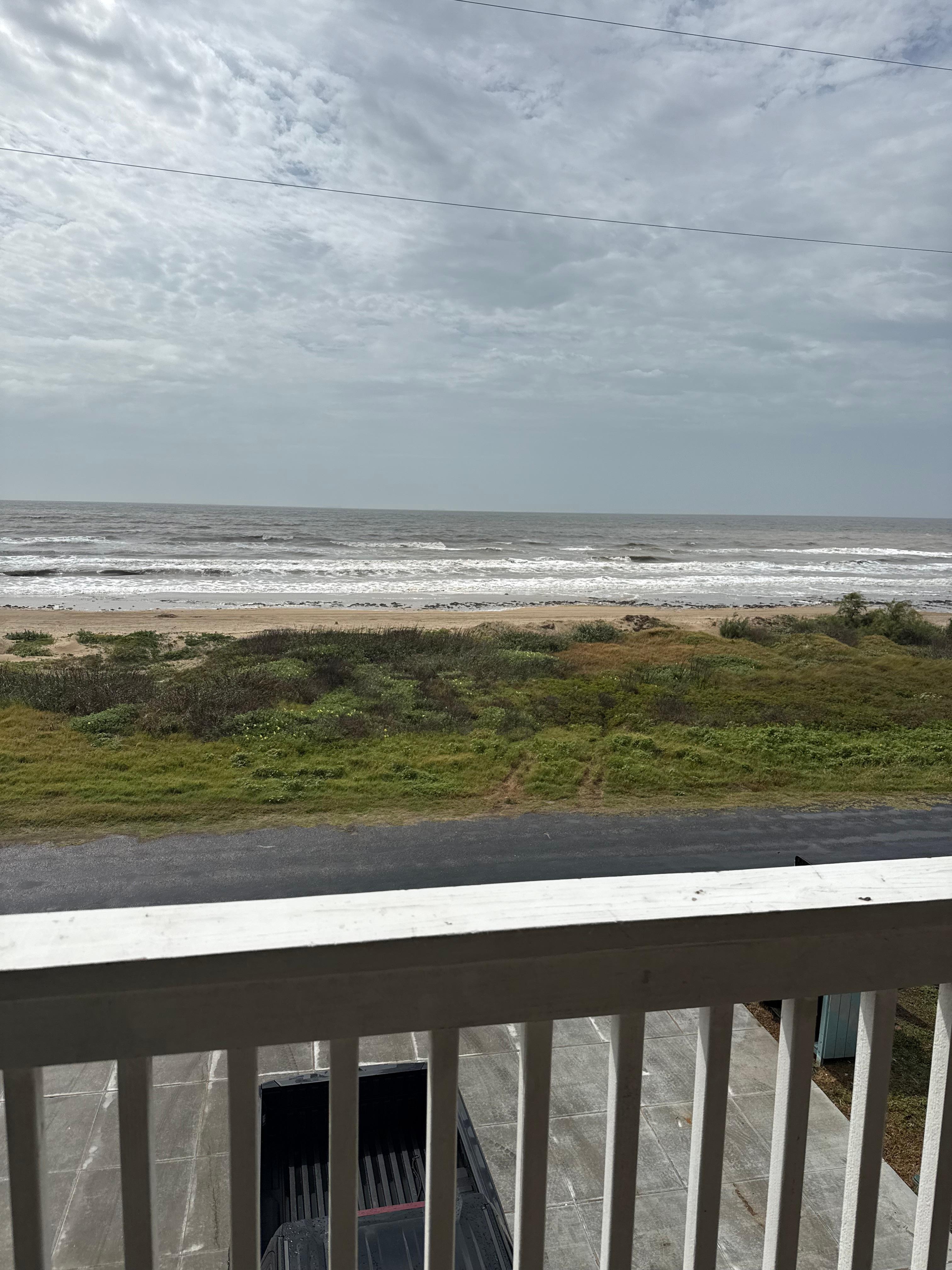 View from the main floor balcony. 