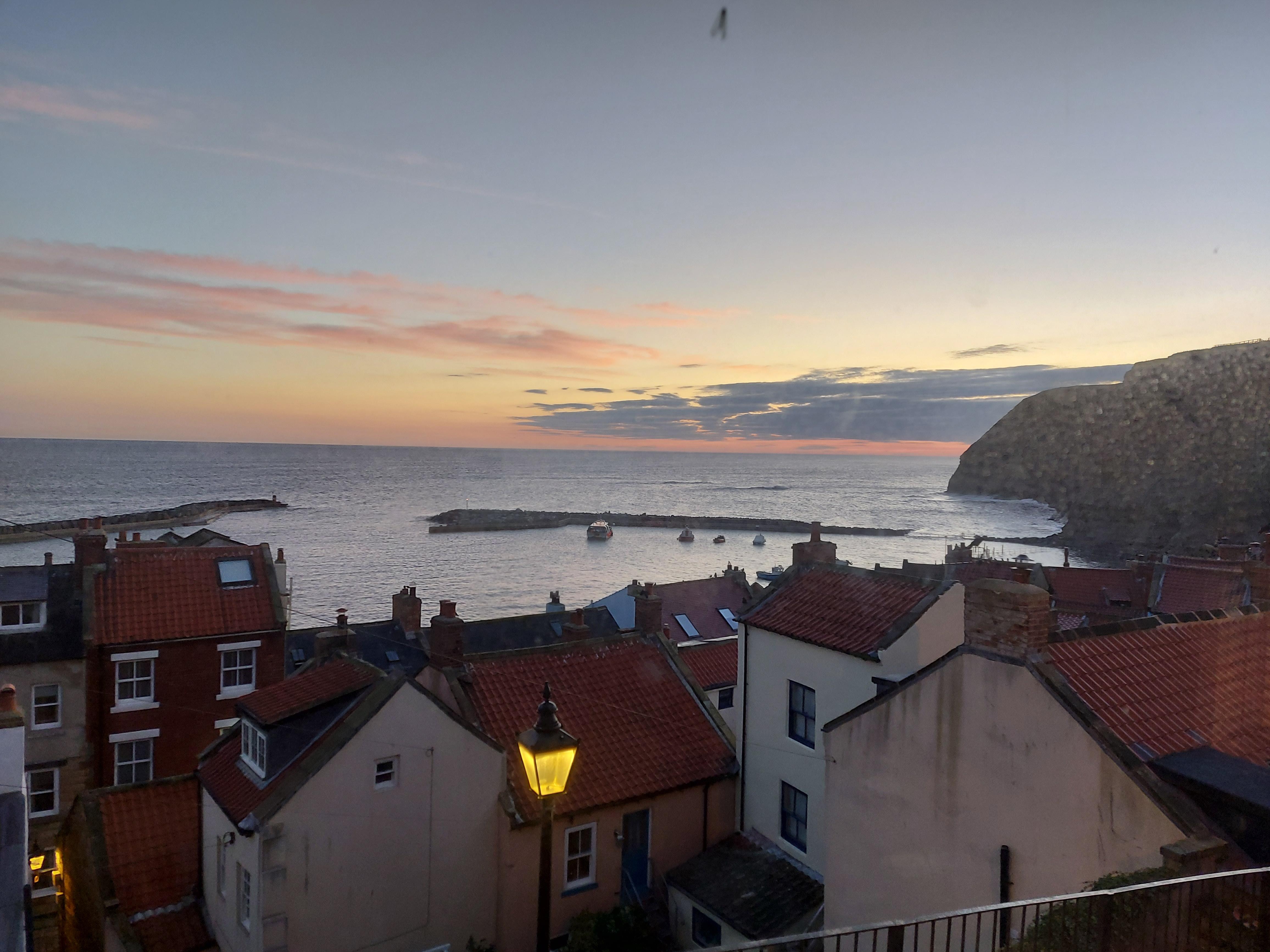 Staithes in the evening. Seen from the lovely picture window 