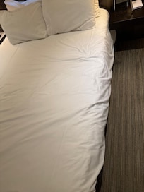 This is what the bed looked like, not a good impression.