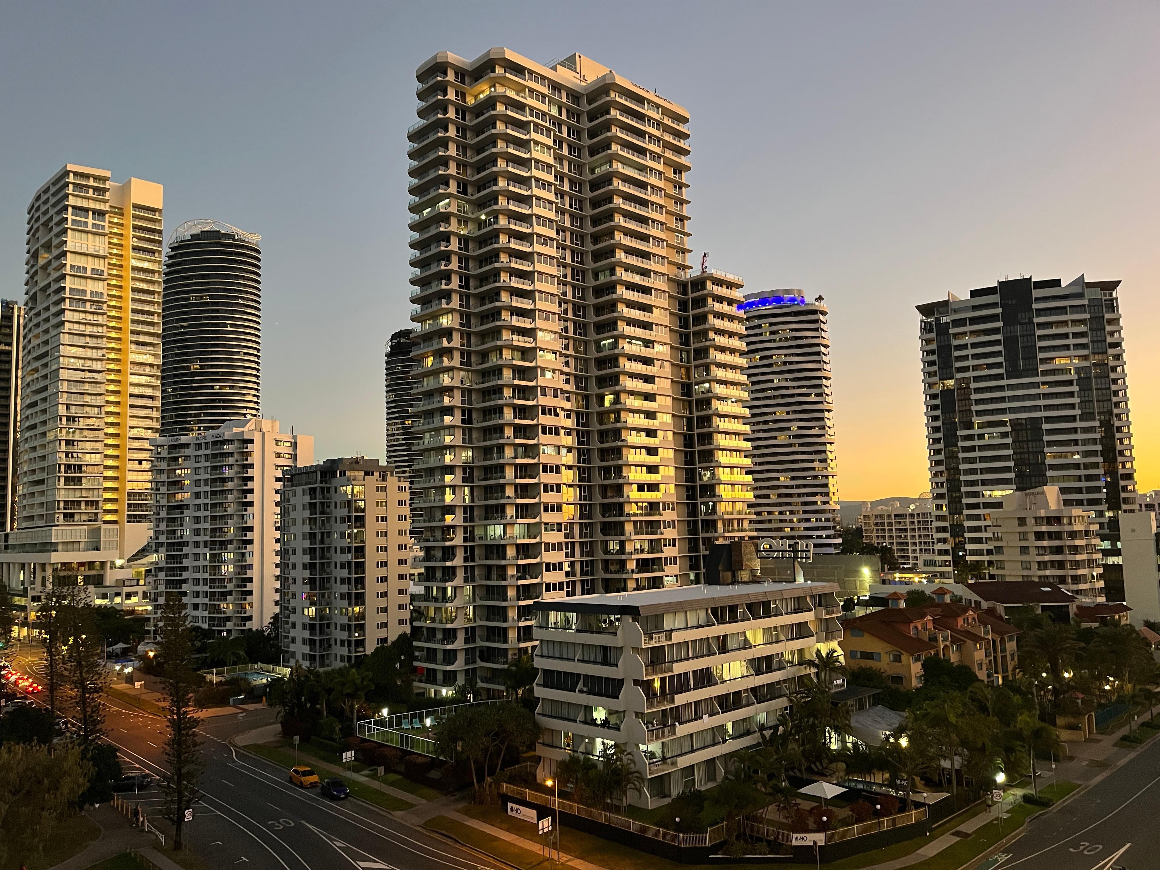 Broadbeach view from apartment