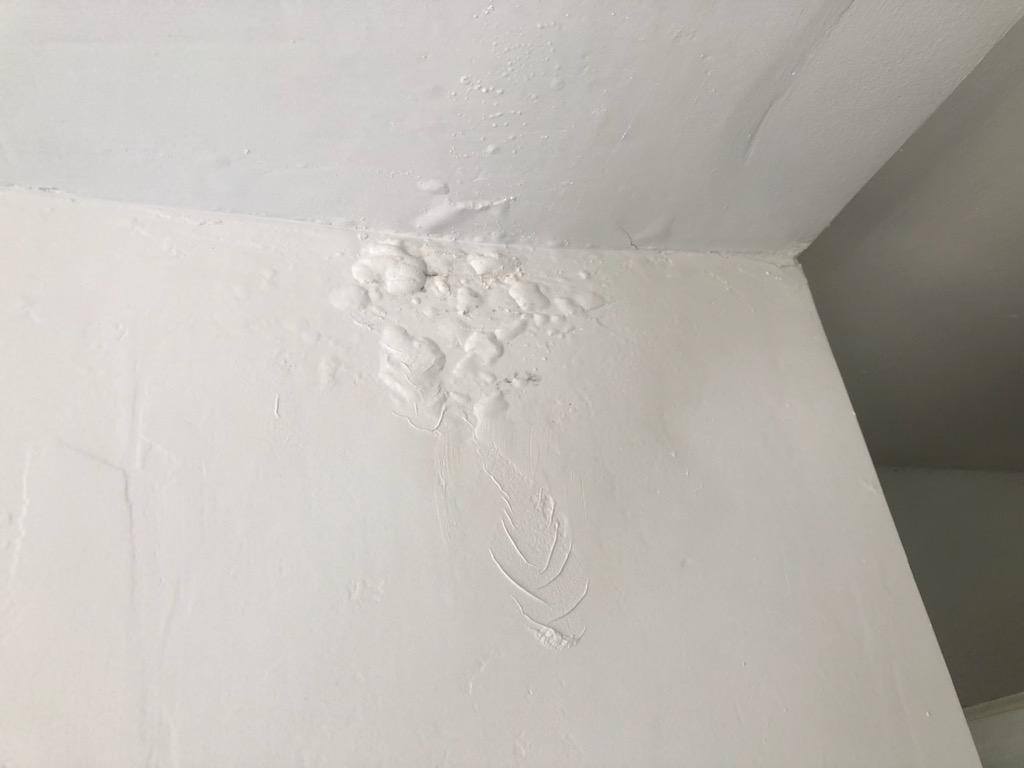 water damage in bedroom