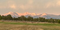 Looking across the meadow at one of the mountain ranges.