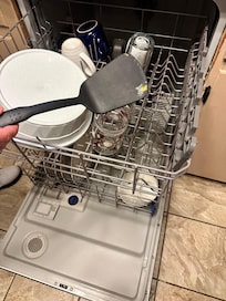 Dirty dishes in the dishwasher