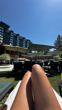 The (heated) pool area