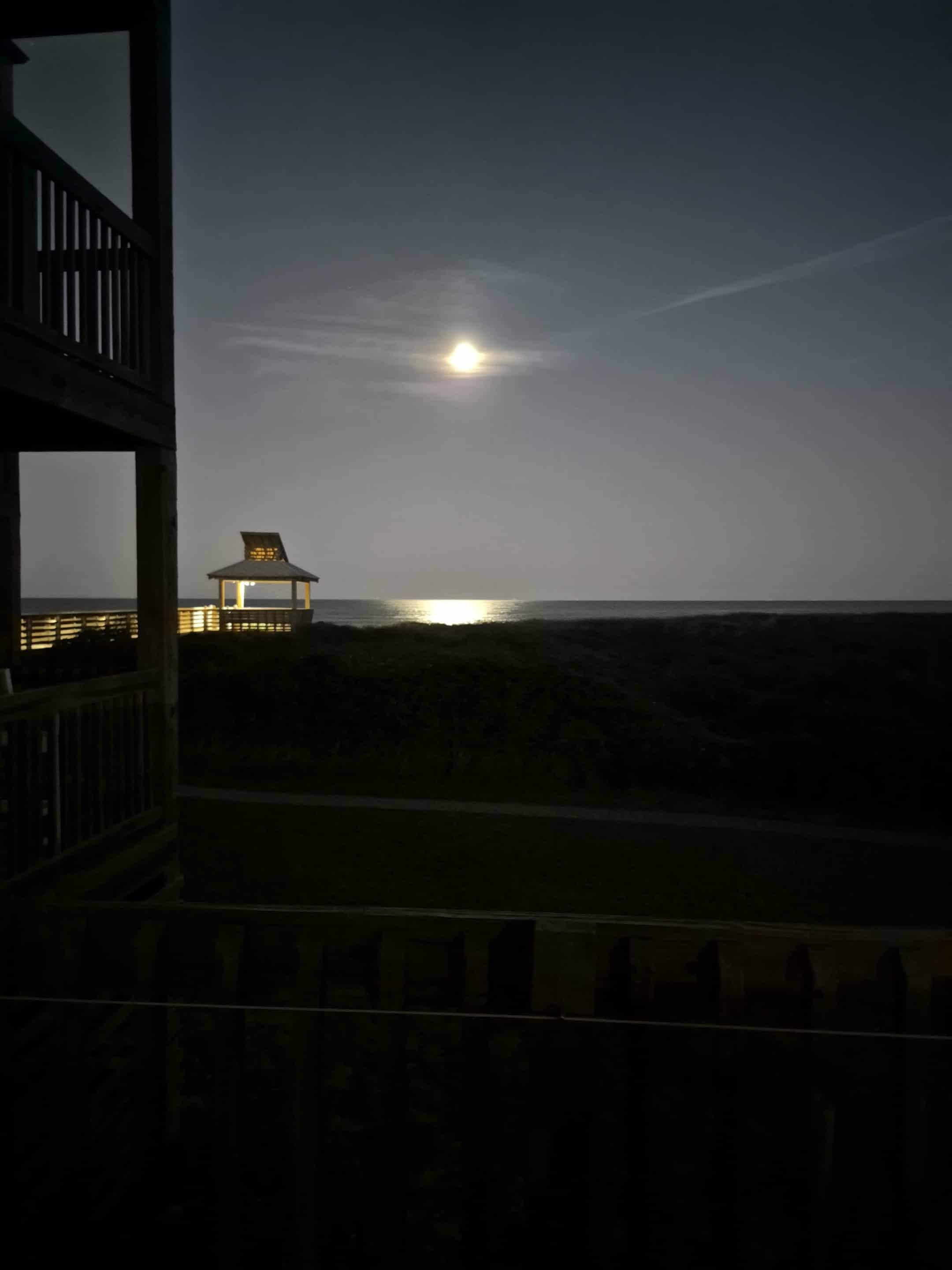 "Full moon eve"  from the deck.