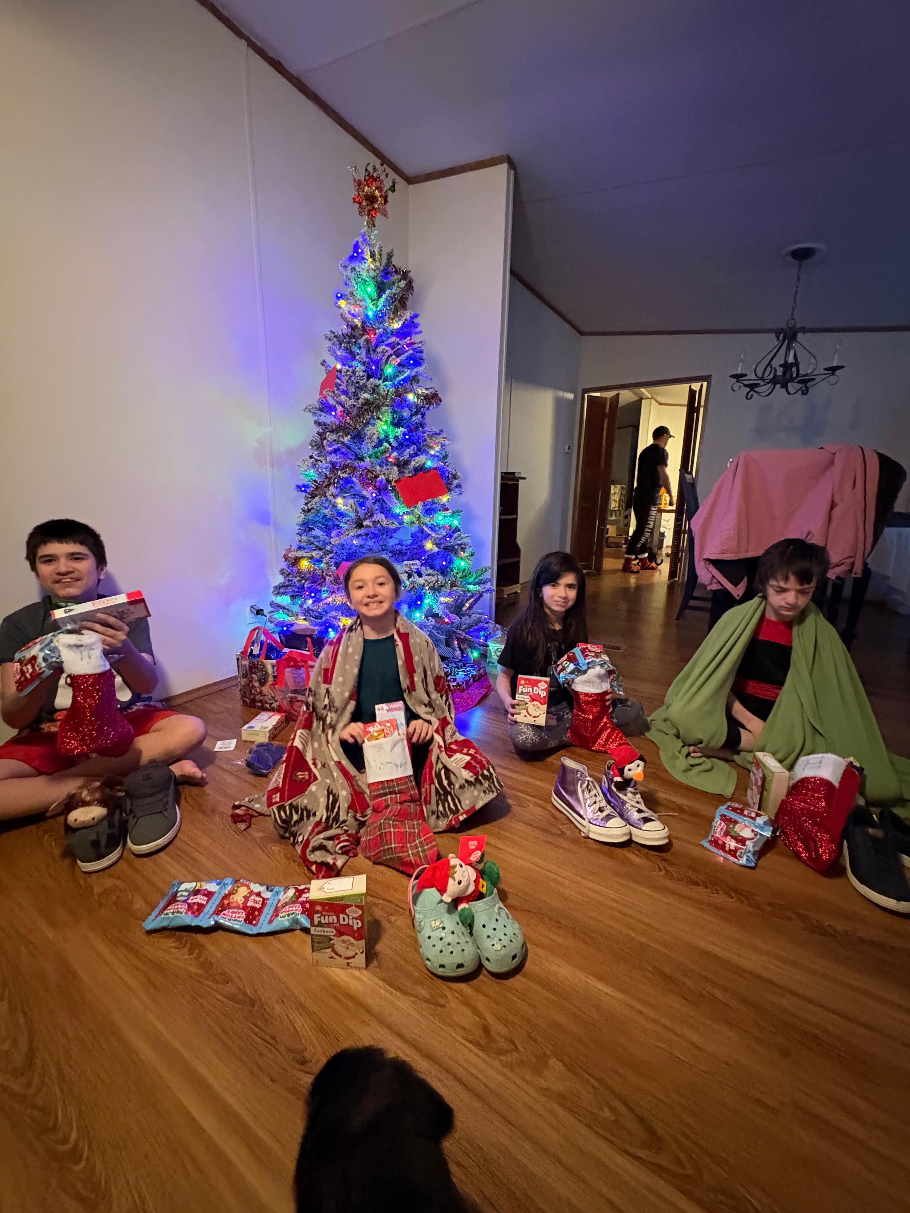 Den or Living room #2.  Christmas morning.