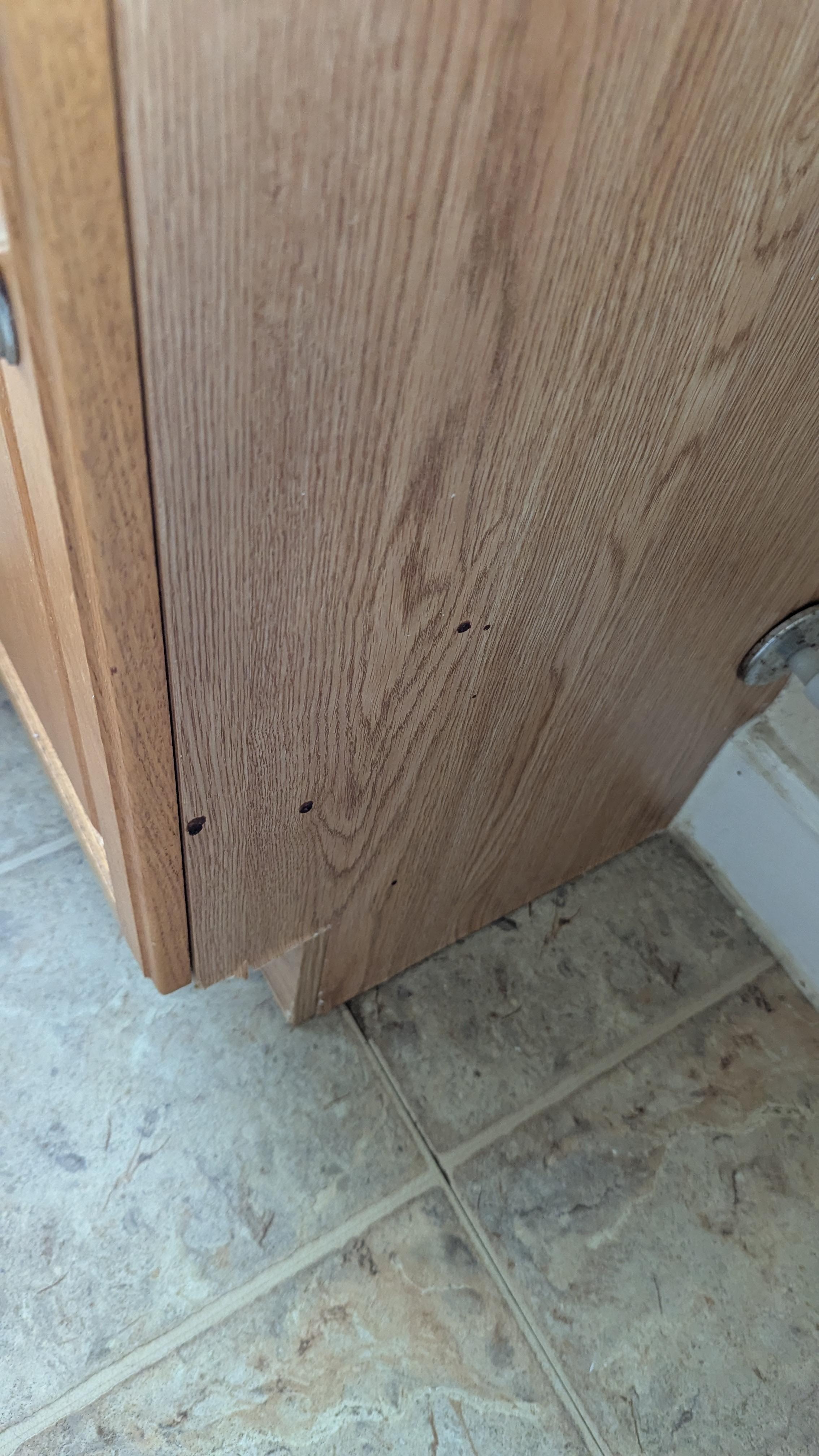 Something on the side of bathroom sink. 