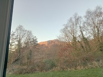 Rooms with a view, sun rise on The mountain.