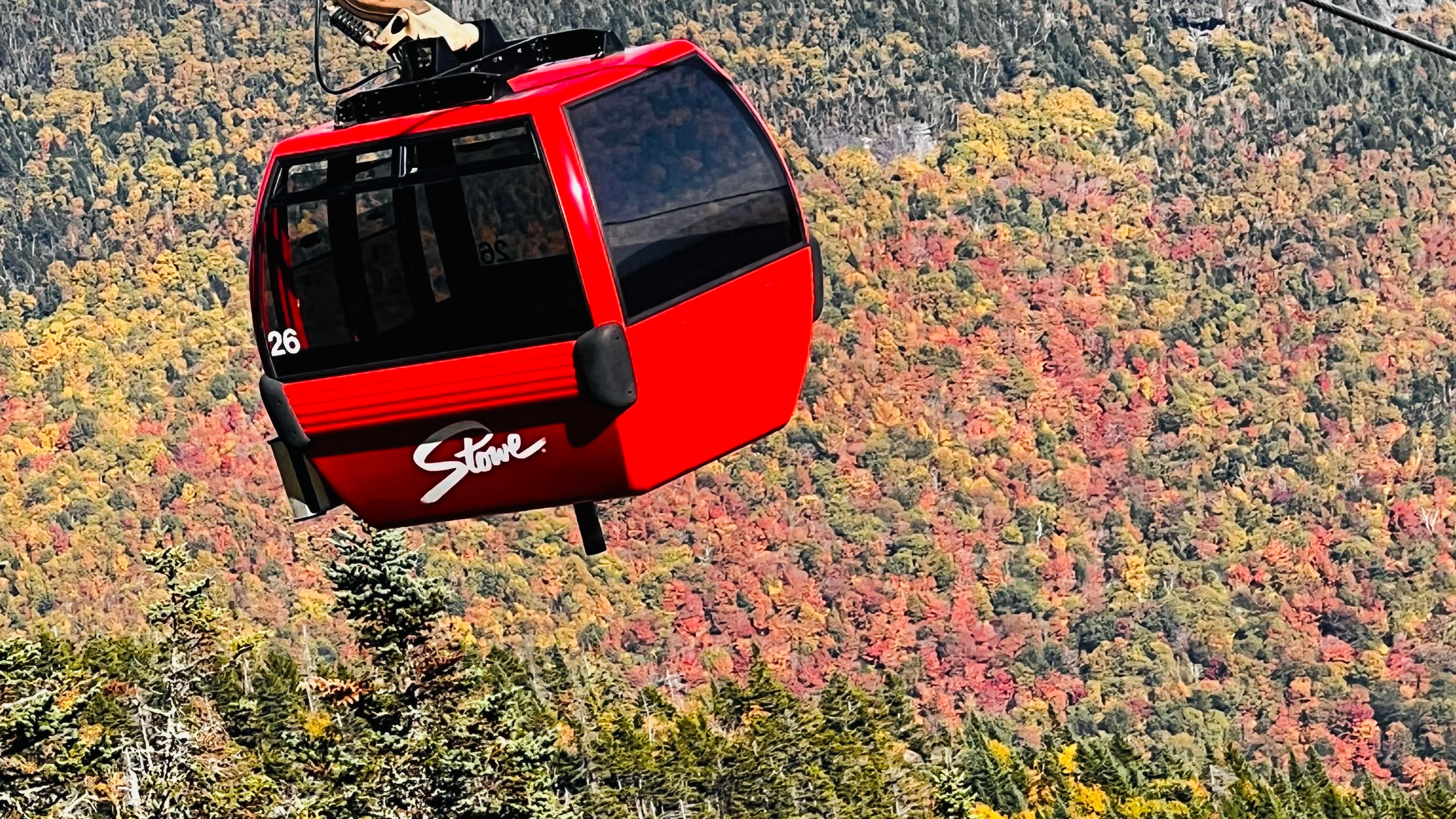 Stowe Gondola to the top of the slopes