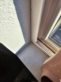 Spider web all across the room. There were dust mites, my wife and daughter started sneezing as they are allergic to dust
