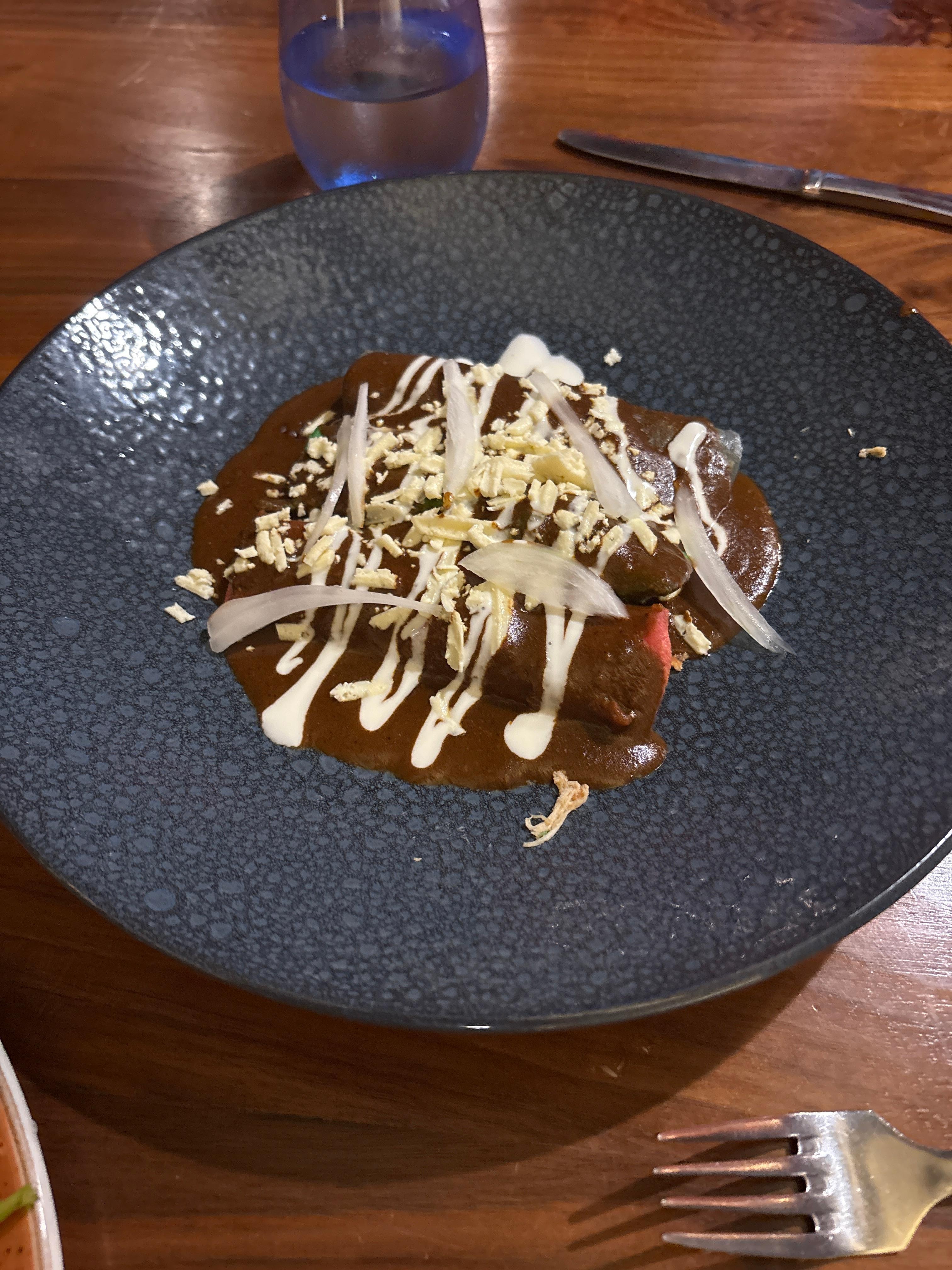 Chicken Enchilada con mole