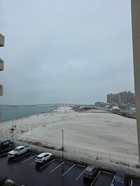 View from balcony of the beach that's near by.