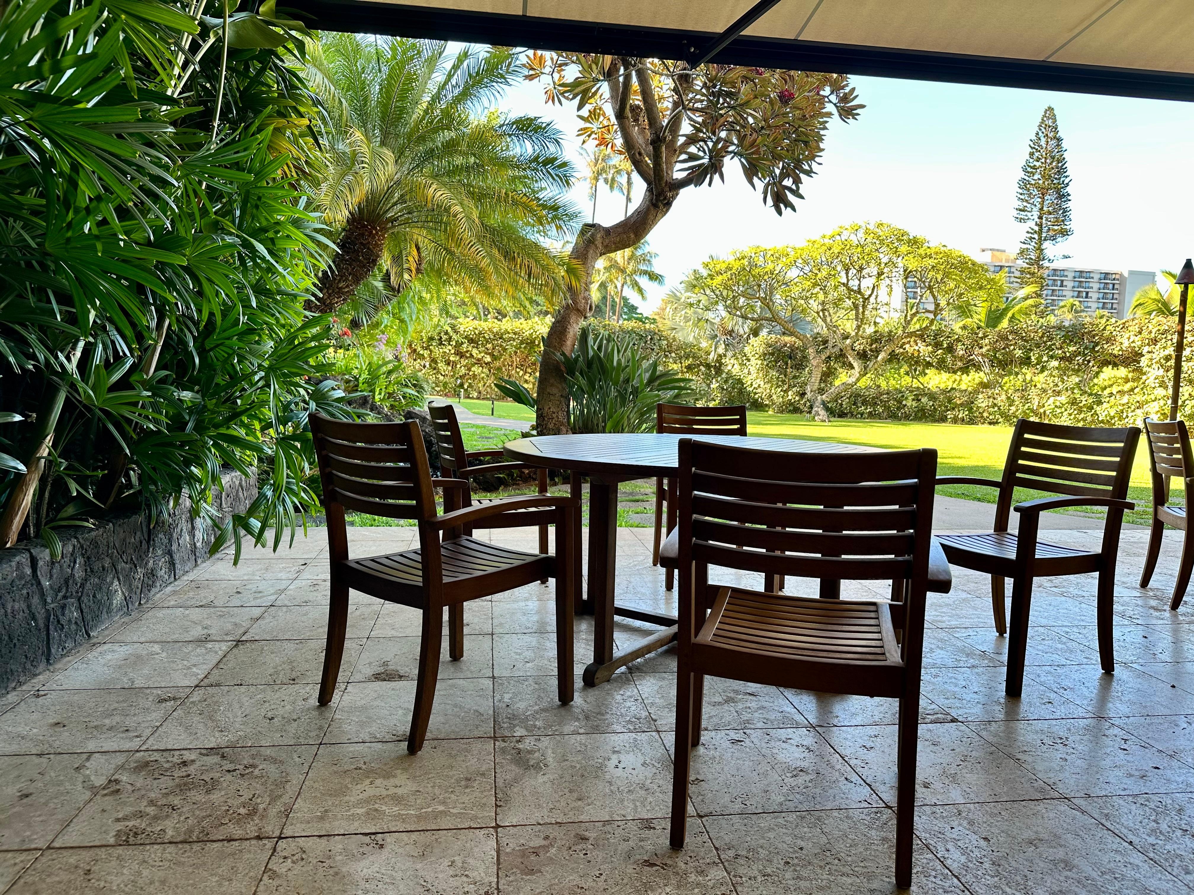 Lanai where we enjoy coffee