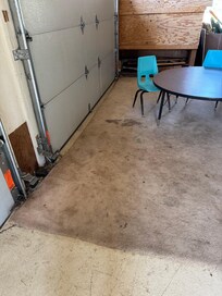 filthy carpet in "play area"
