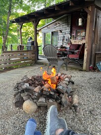 Quiet evening by the fire