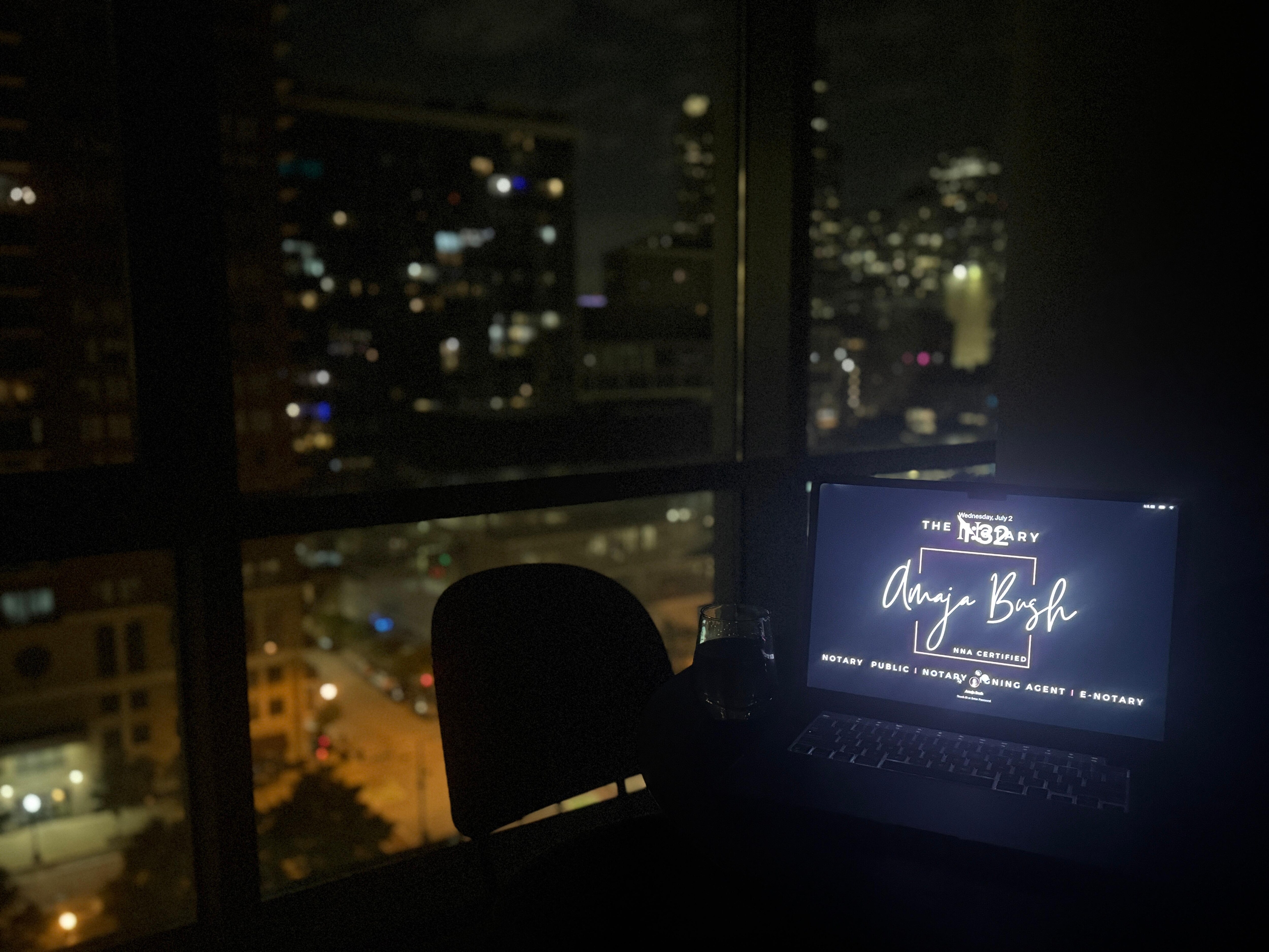 View at night