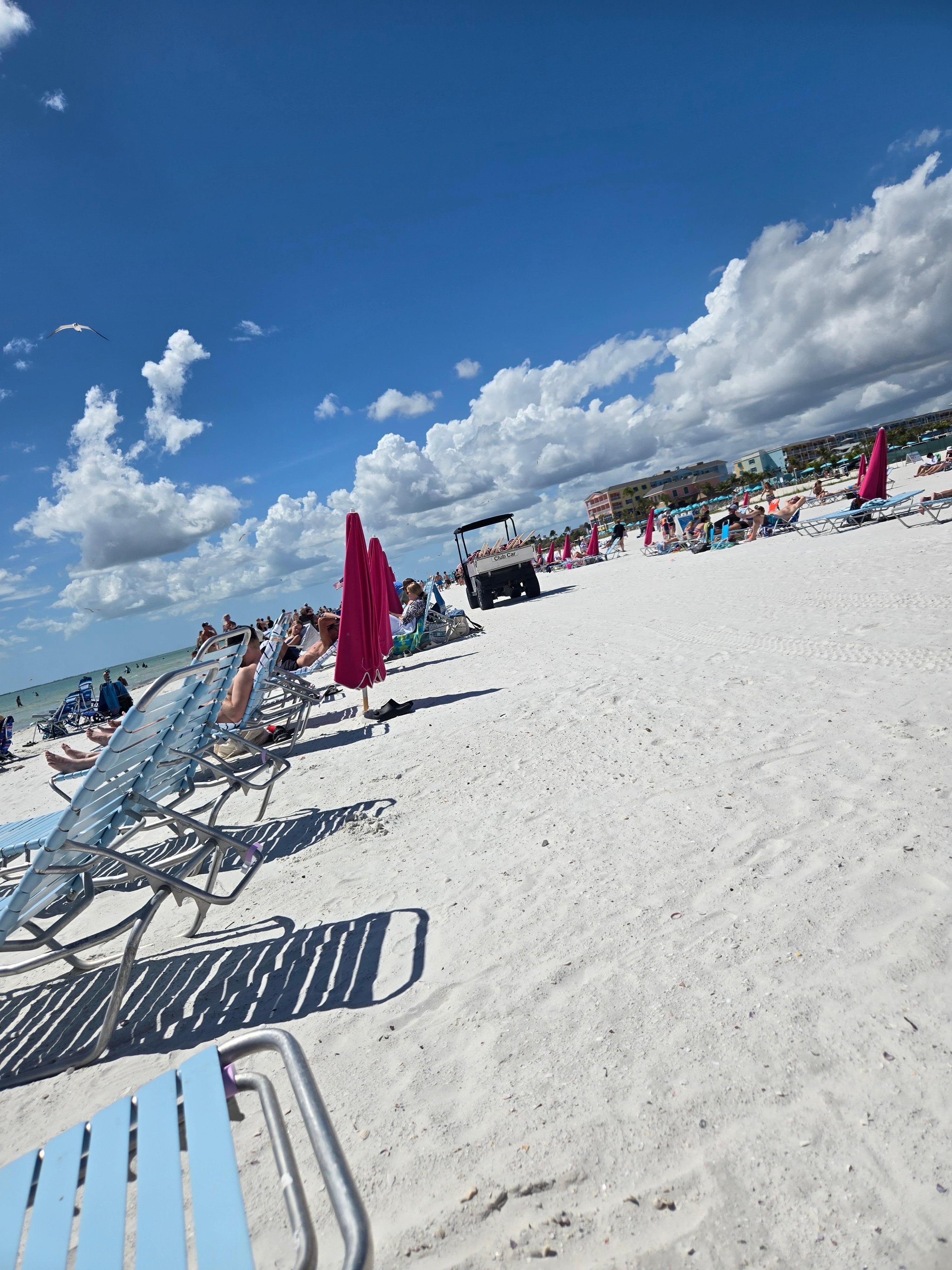 Removing umbrellas at 3pm