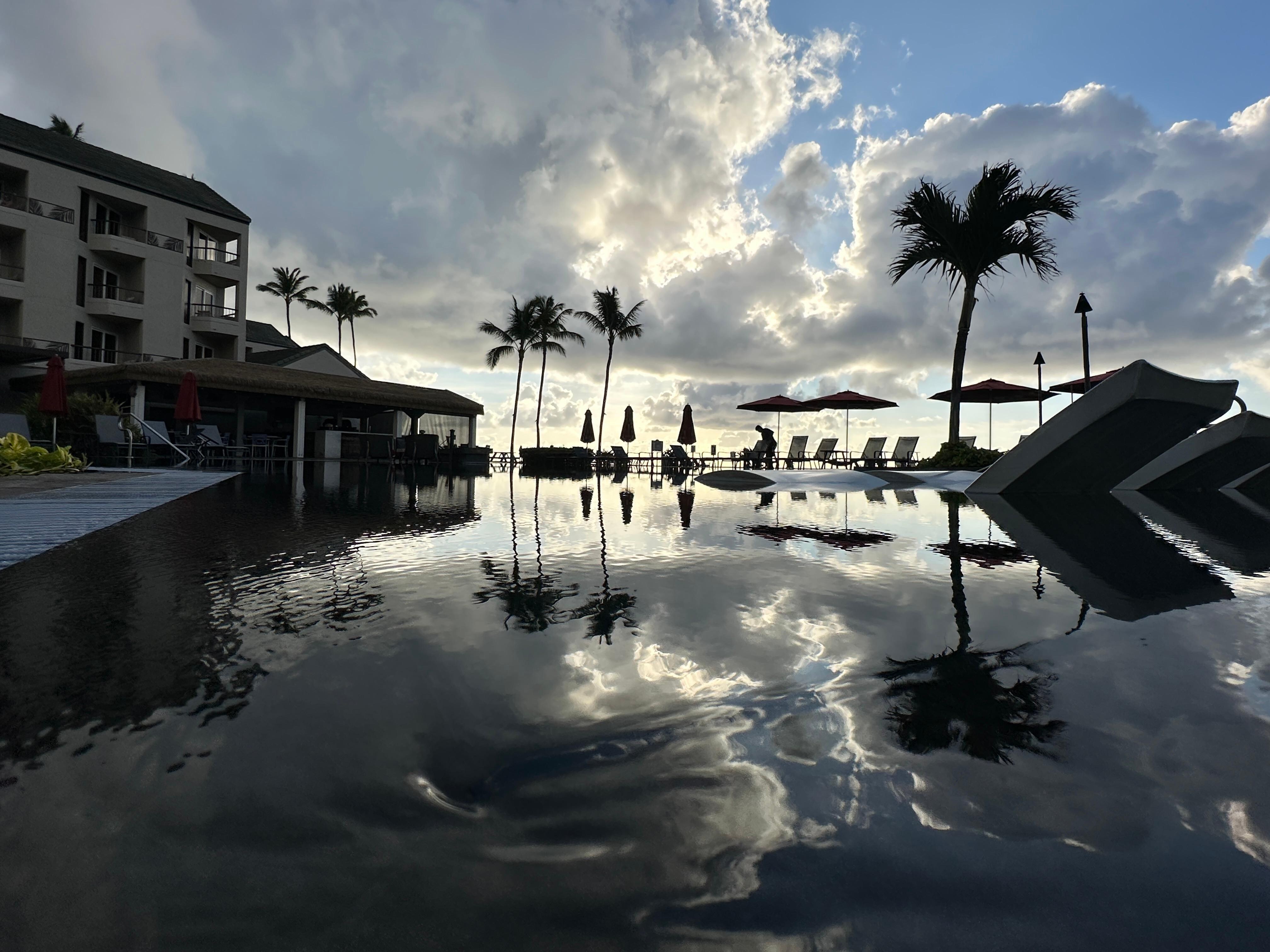 Pool reflections at sunrise 