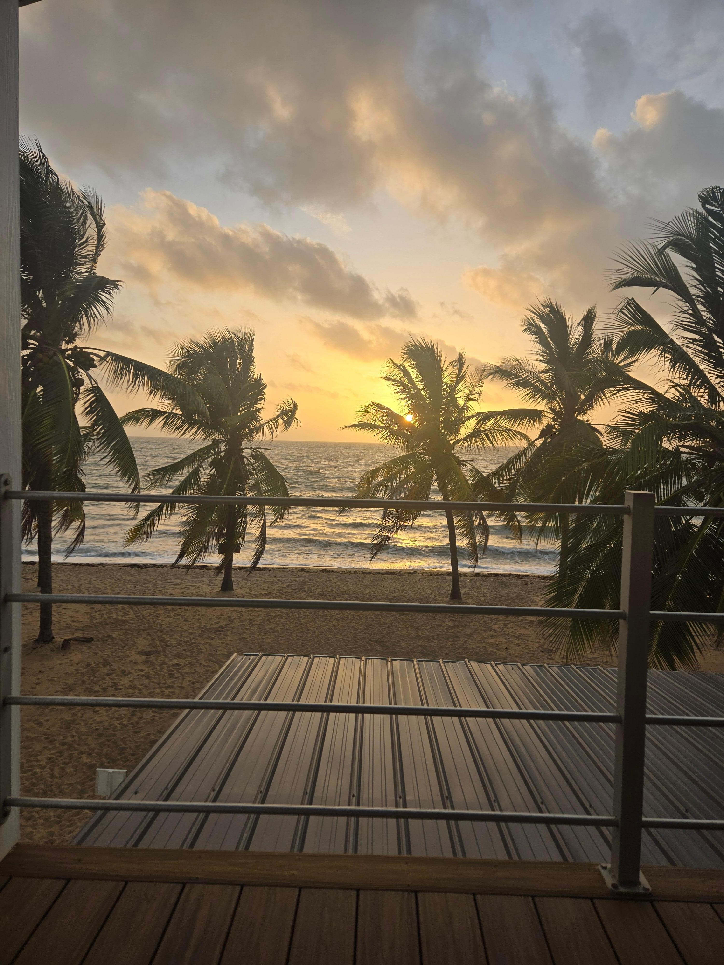 Sunrise off the upper deck