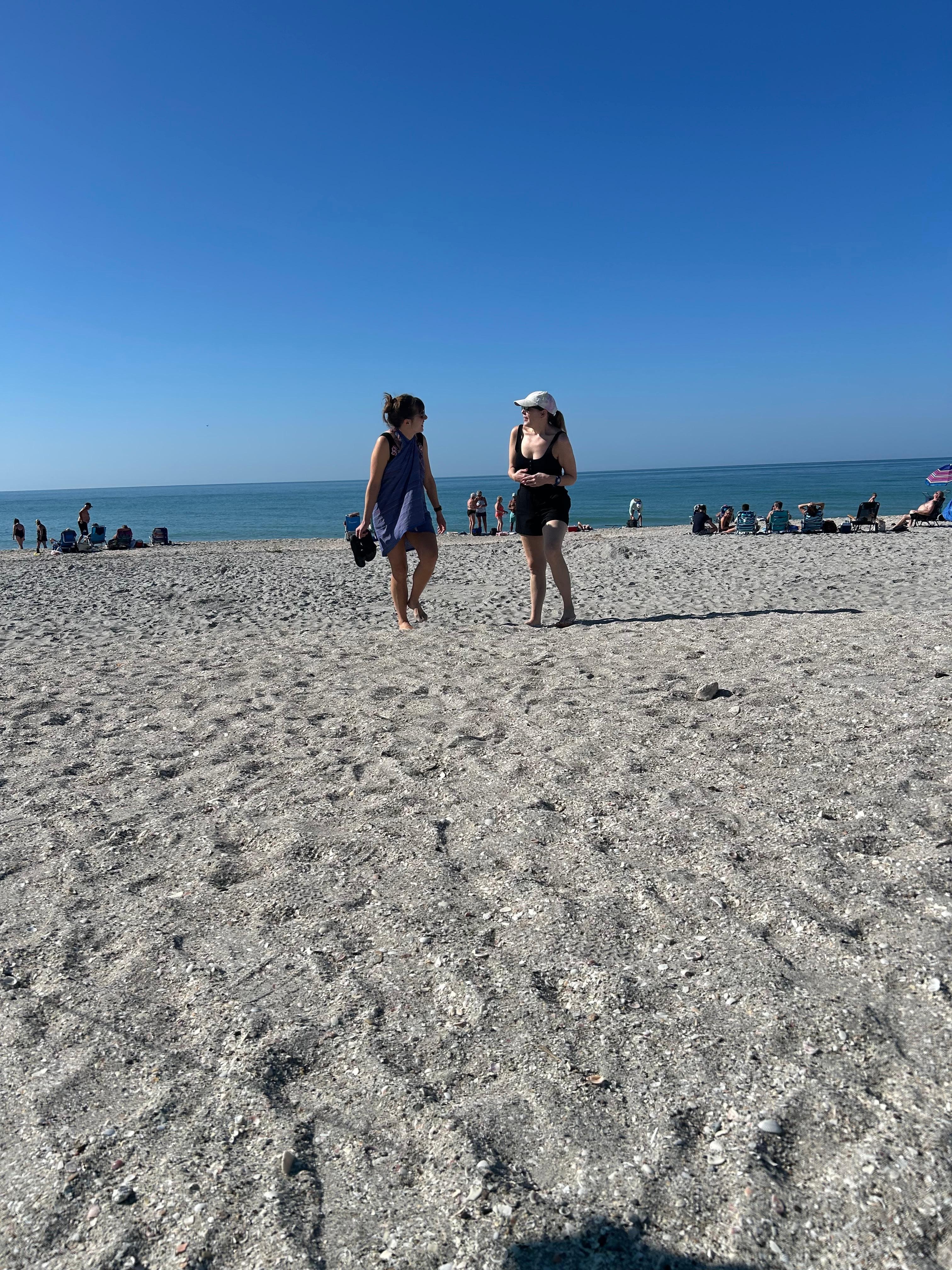 Daughters on the nearby beach.