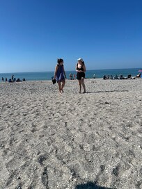 Daughters on the nearby beach.