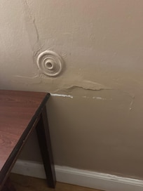 Wall damage.