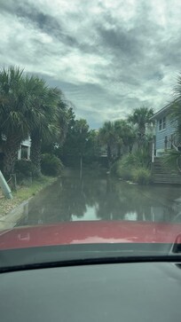 Flooding at the end where condo is located.