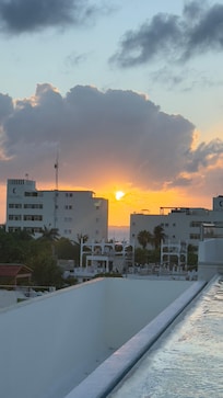 Sunset from the rooftop pool