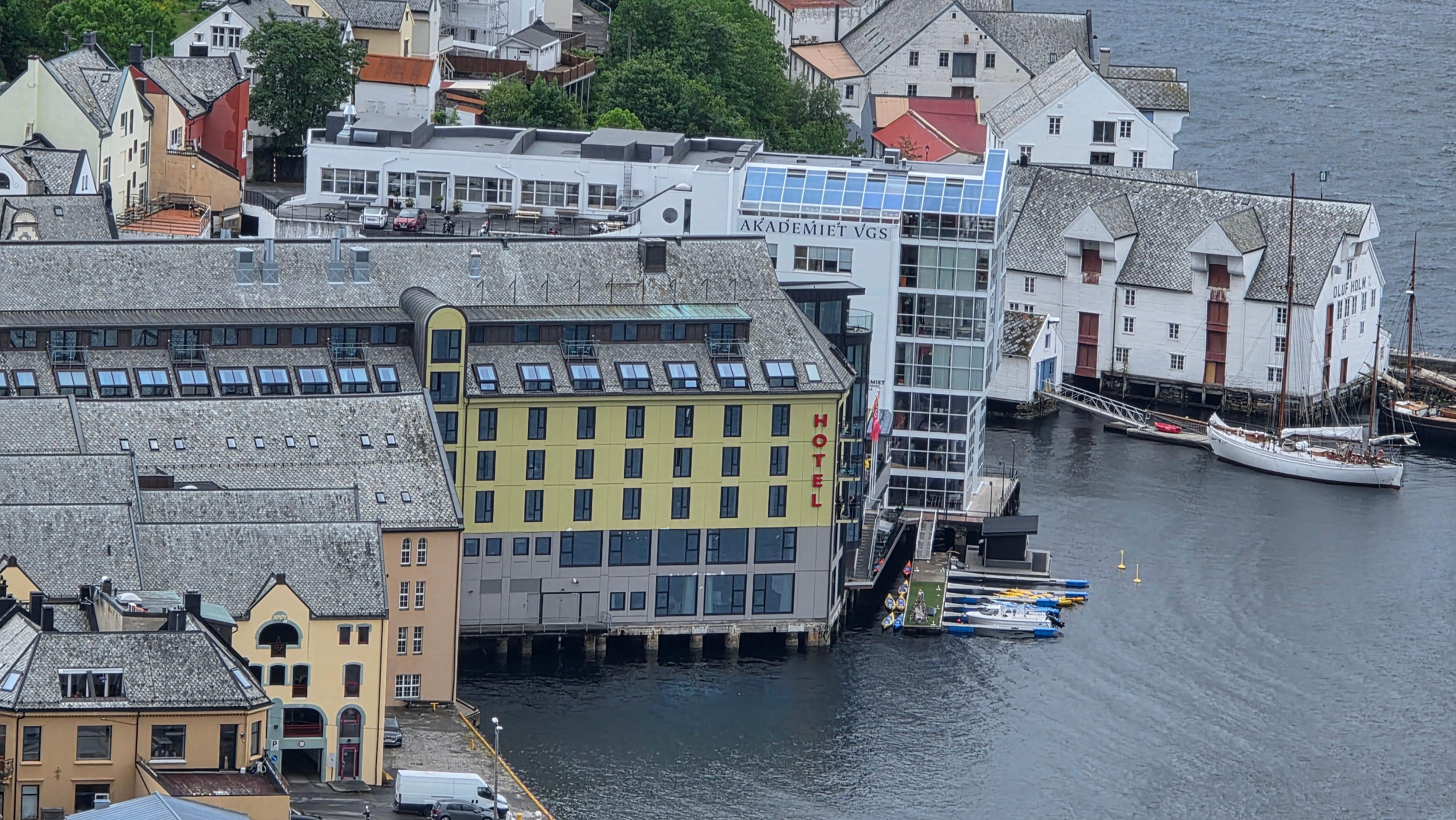 Hotel from Aksla viewpoint.