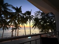 Balcony with sunset view