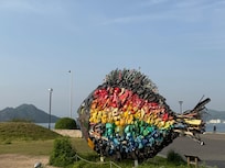 Sculpture around the port
