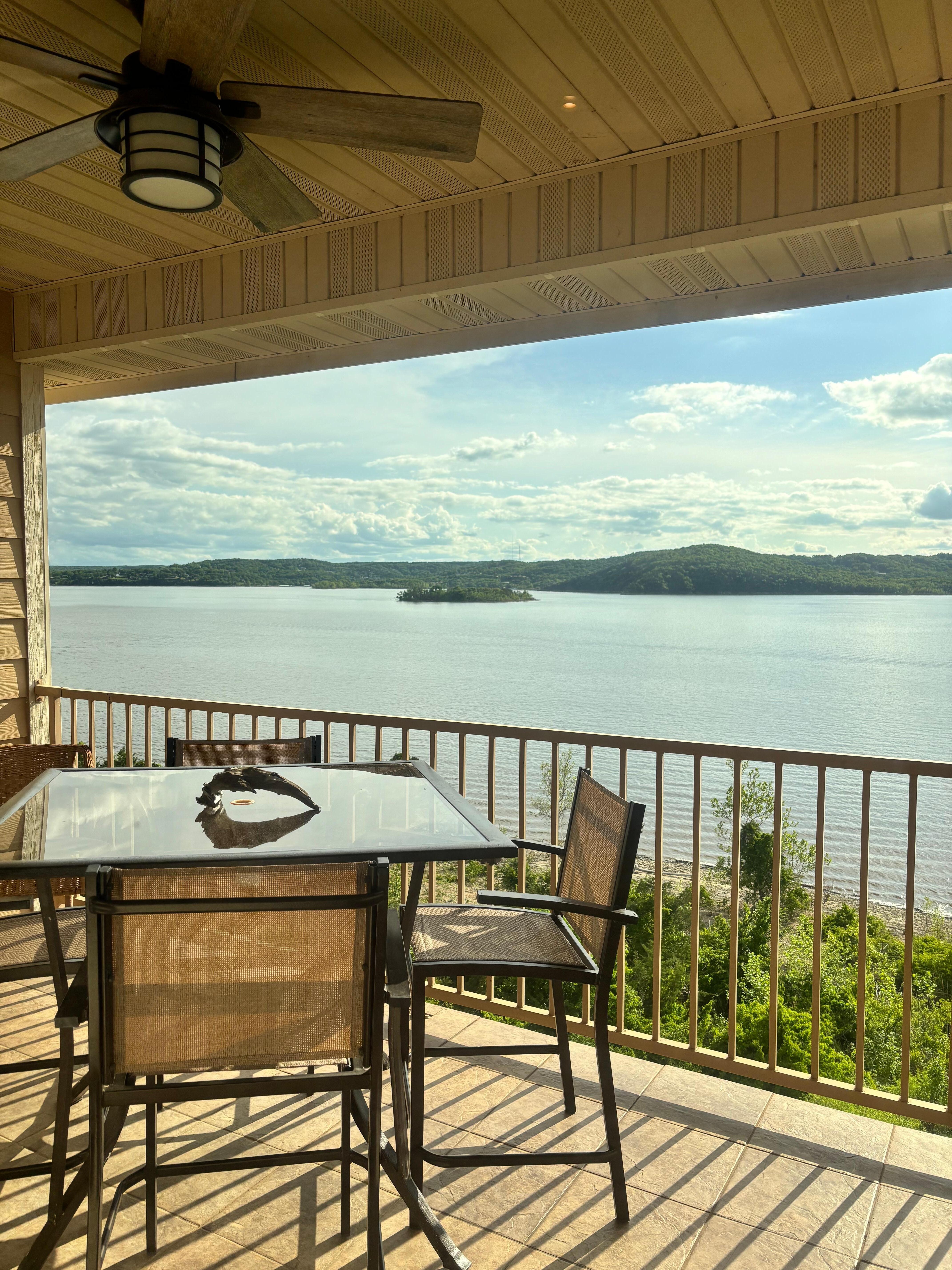 The beautiful view from the balcony.