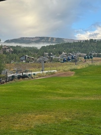 View from our place - mountains in the clouds :)