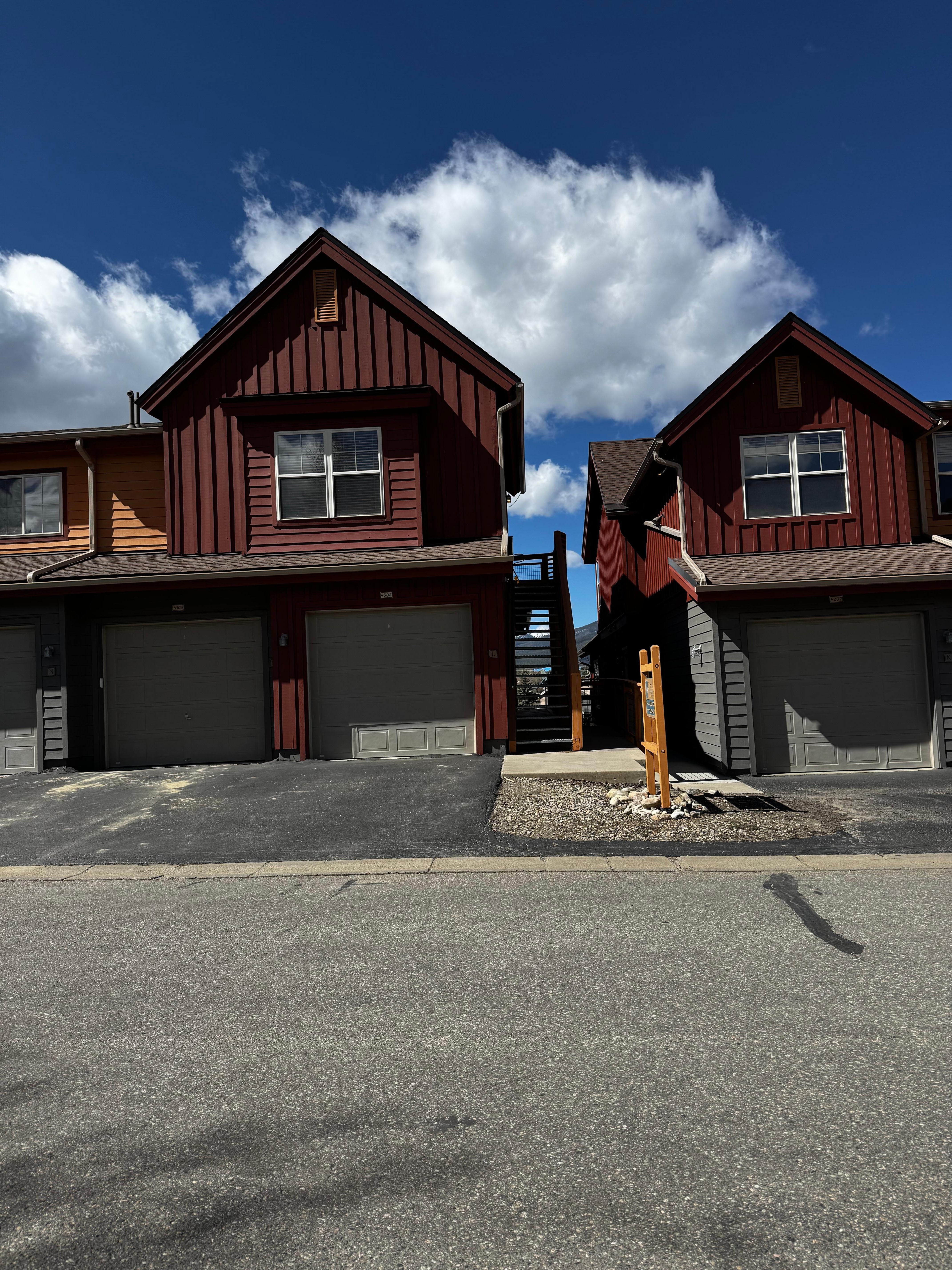 View from the parking space