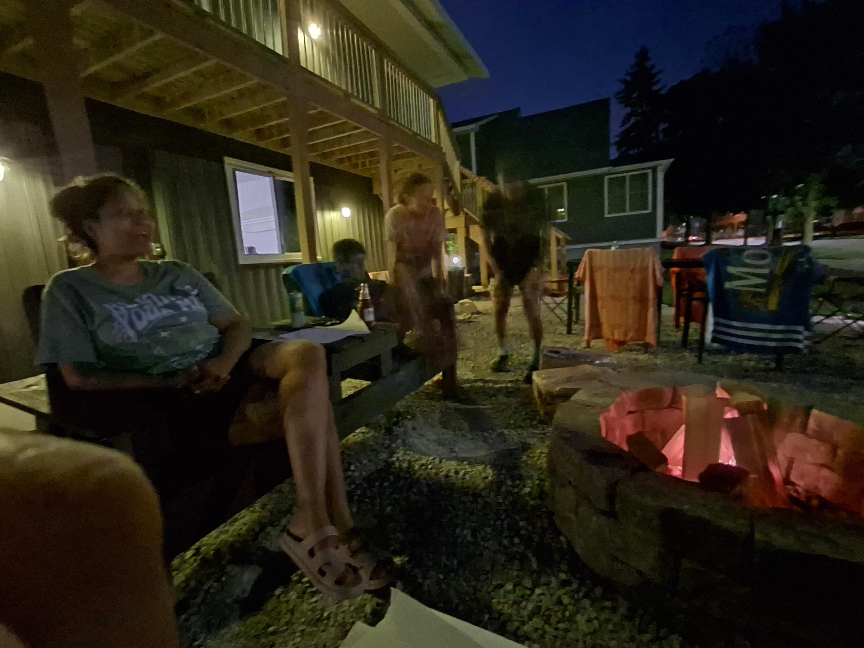 Bonfire and s'mores.
