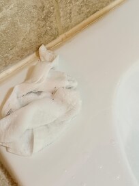 The rag to clean it up