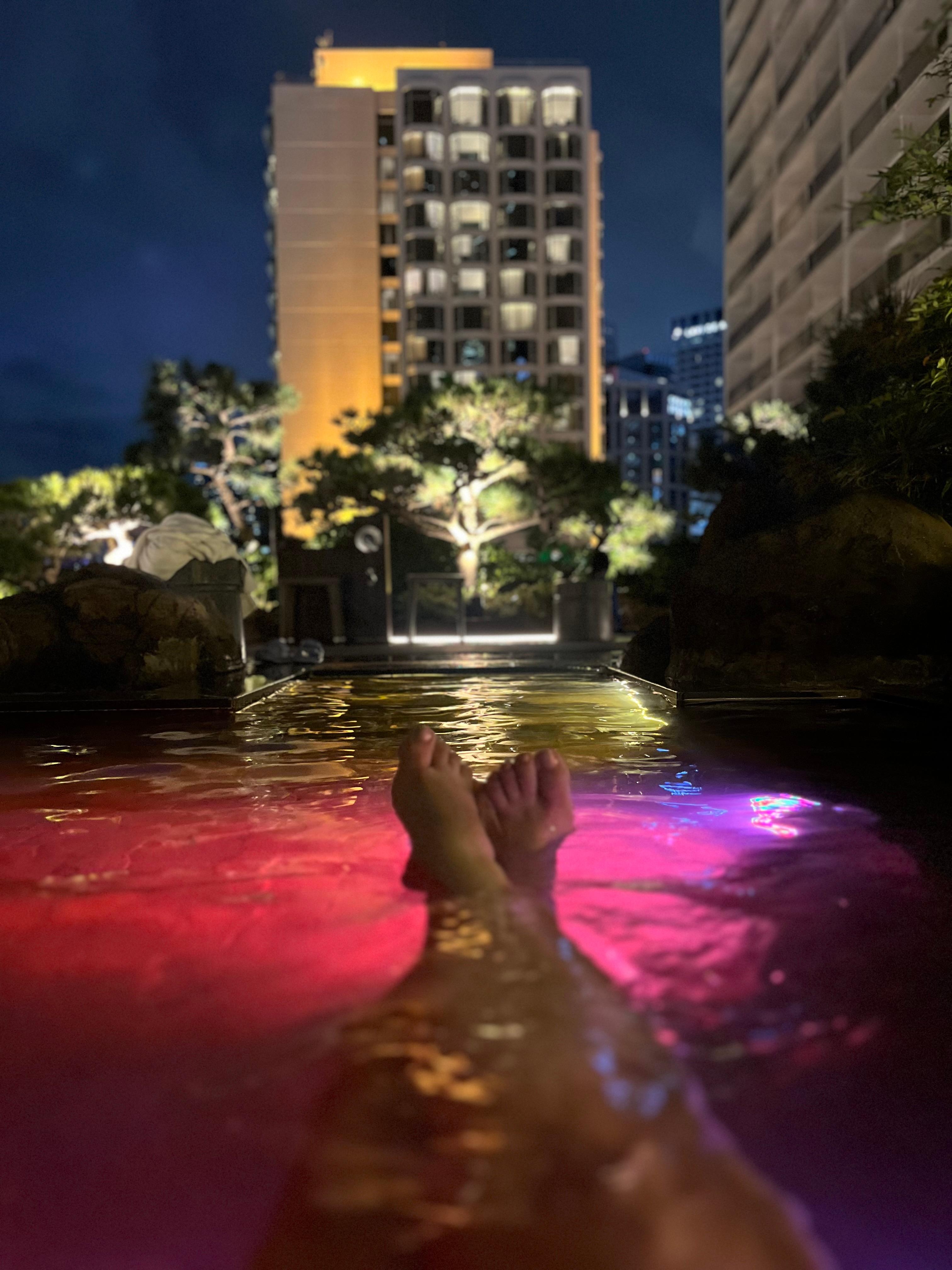 At the spa heated pool!