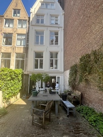 The backyards sitting area.