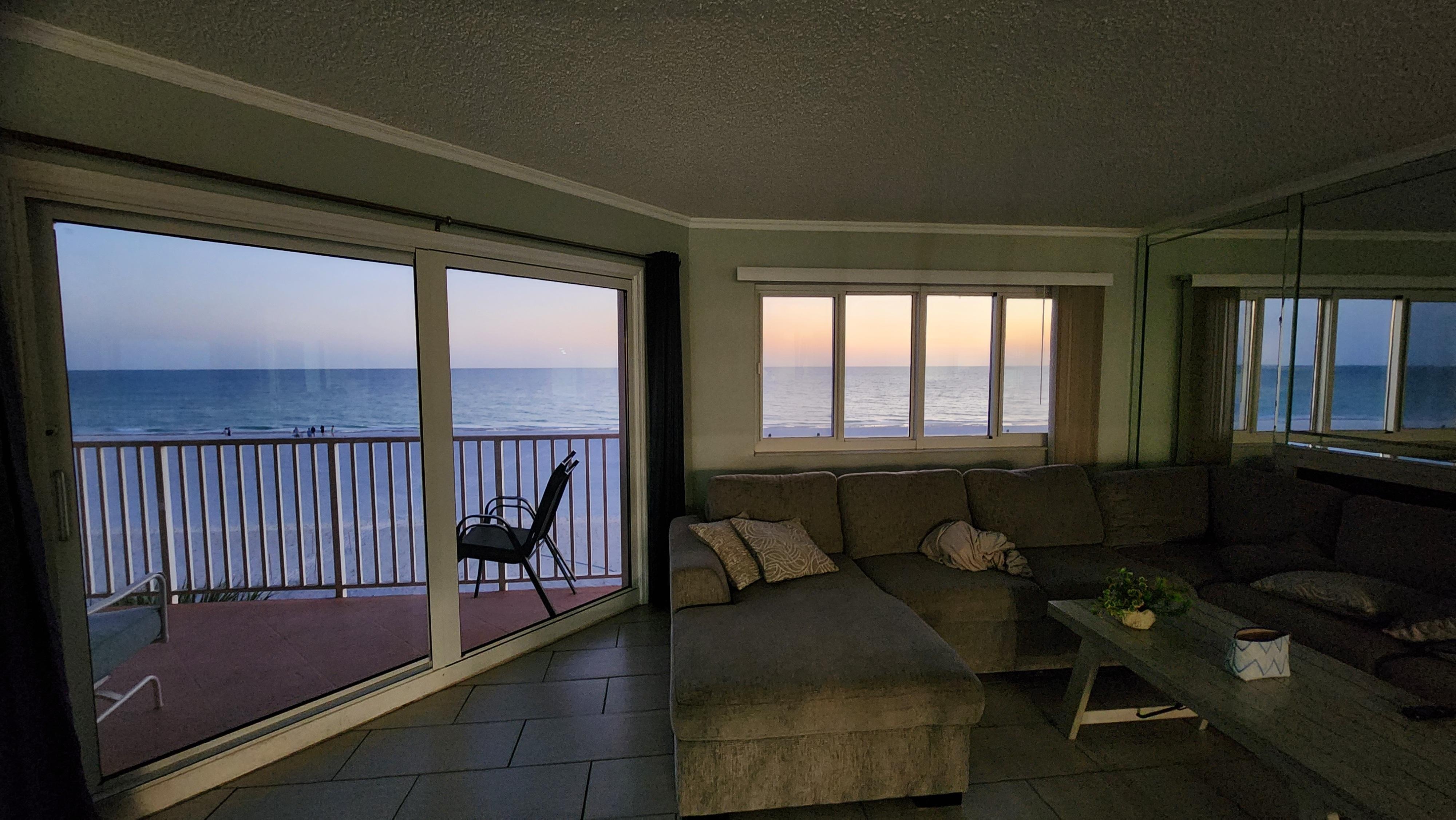 Wall of windows with amazing views