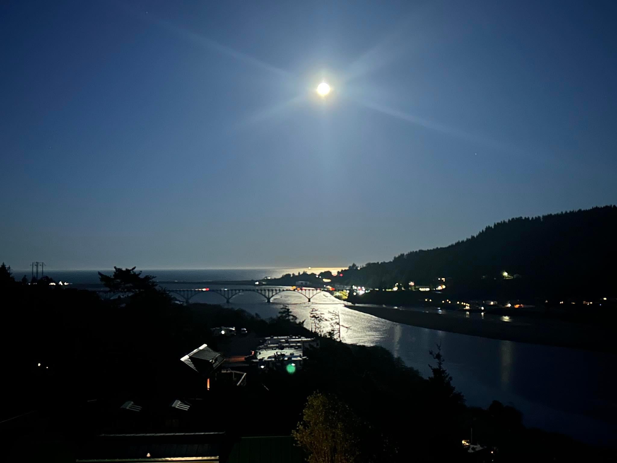 View from the deck at night.