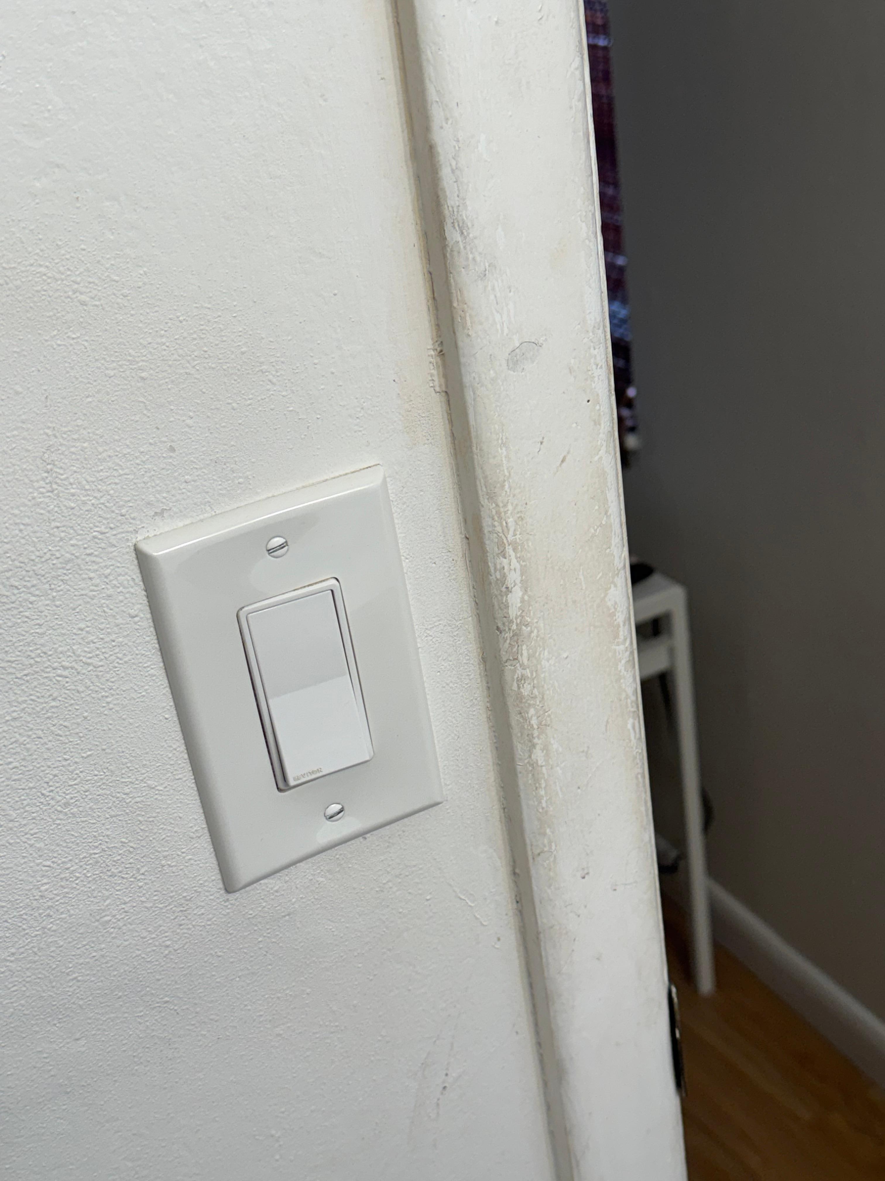 Dirty molding by the light switch