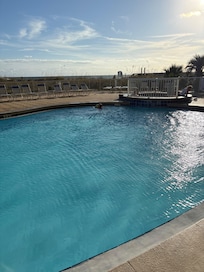 One of the two pools and spa