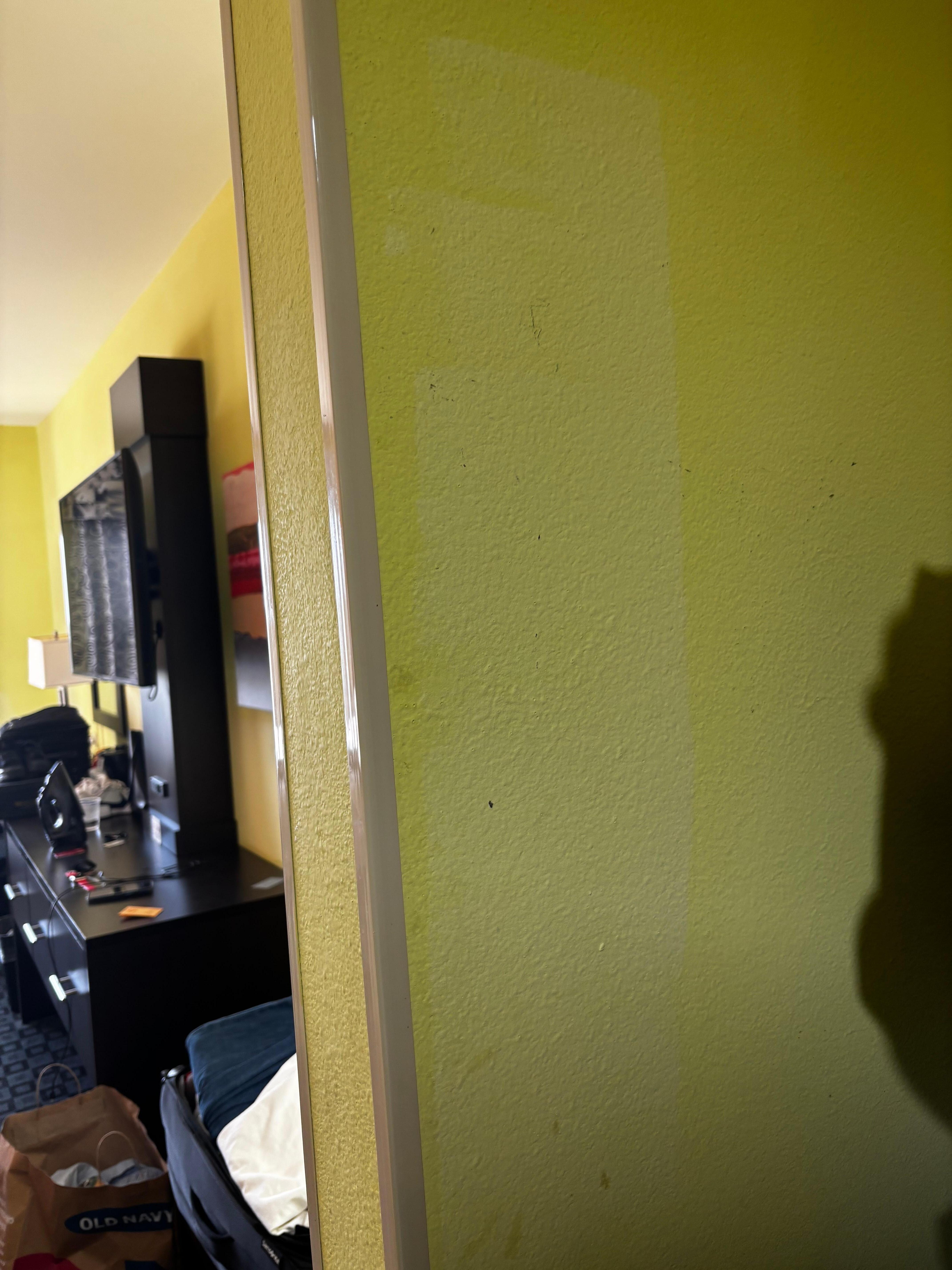 Poorly painted walls